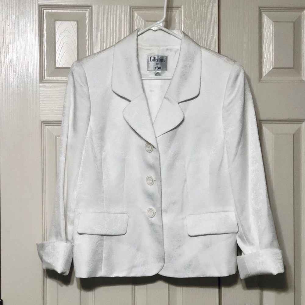 LE SUIT 2PC SET COLOR WHITE WOMENS SIZE 12